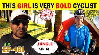 Camping with bold Solo cyclist GIRL in AFRICA @cyclebaba EP-481