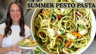 EASY and IMPRESSIVE Pesto Pasta Recipe, Ready in 20-Minutes! | Summer Pasta Recipe