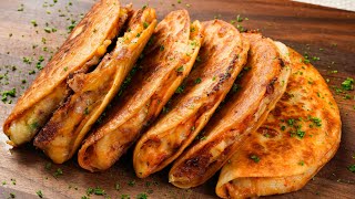 DELICIOUS Crispy Potato Cheese Quesadilla! You will be addicted and can