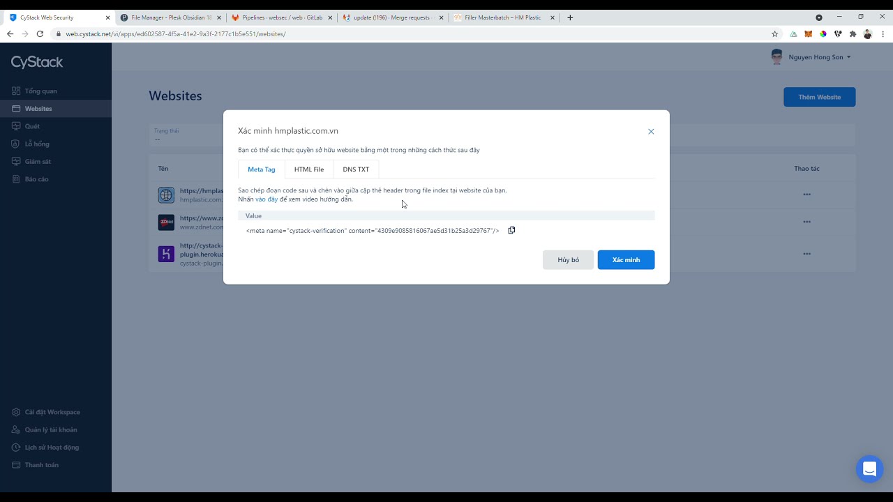 Verify website ownership by HTML file - YouTube