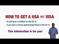 How to get a usa visa