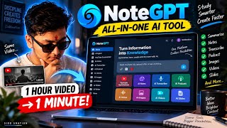 Details NoteGPT AI Tutorial in Hindi | Summarize YouTube Videos, Make Notes, AI Podcast & More News