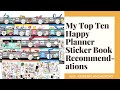 My Top Ten Happy Planner Sticker Book Recommendations