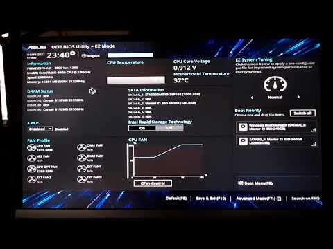 Asus prime bios Windows installation
