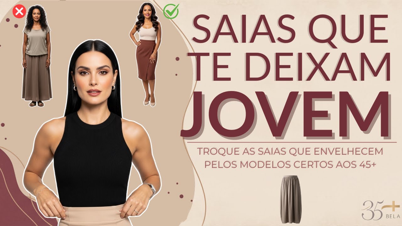 As 5 ÚNICAS SAIAS que Toda Mulher 45+ PRECISA Ter