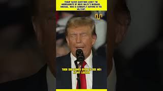 Trump queries Nikki Haley's husband Michael, who serves in the military.#nikkihaley #trump #news