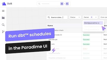 How to run dbt™ schedules in the UI | Bolt | Paradime