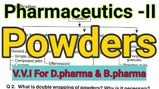Powders || D.Pharm & B.Pharm || Pharmaceutics-II