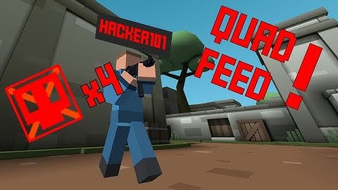 Hacker gets a QUAD FEED and then gets banned INSTANTLY in Krunker.io