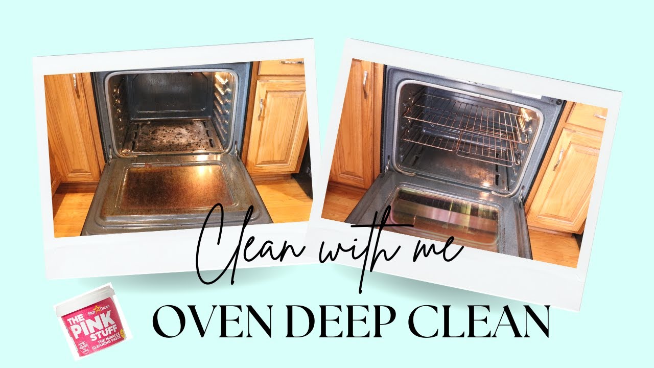 Cleaning the oven with the Pink Stuff paste! 🧼🫧 #ovendeepclean