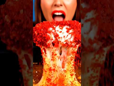 Flamin' Hot Mozzarella Dog! 🔥 激辛チーズハットグ #ASMR #shorts