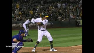 Khris Davis Swing Mechanics Side, Back, And Angled View -1080P