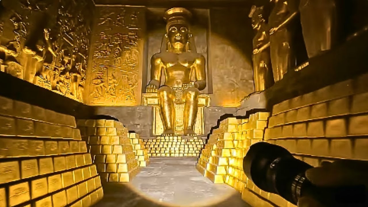Hidden Chamber Full of Gold Statues Found Underground