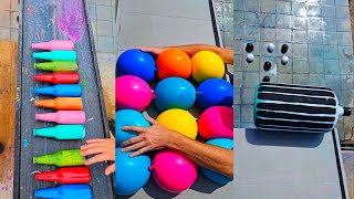 💥🍾 Breaking Glass Bottle and Balloon Drops -1158 | ⚠️ Crushing crunchy and soft things 💥