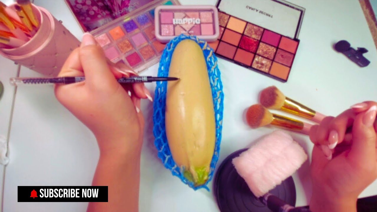 ASMR makeup 💄✨ on zucchini