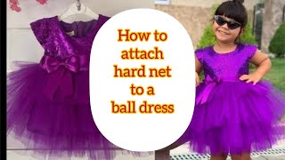 How to attach hard net to a ball dress// beginners friendly//diy//easy to make screenshot 2