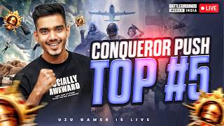 ROAD TO TOP 5 | CONQUEROR RANK PUSH DAY - 16 | BGMI LIVE | UZU GAMER