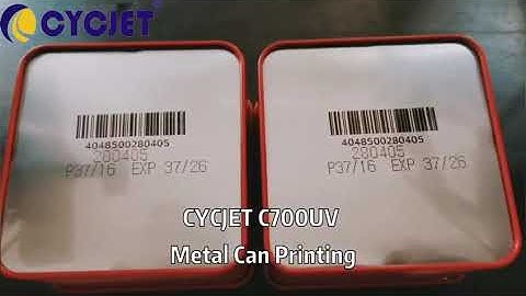 CYCJET C700 UV Large Format Inkjet Printer for Metal Cans Barcode QR Ccode Automatic Inline printing