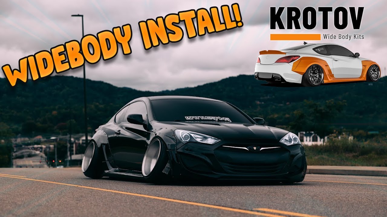 Installing the NEW Krotov Widebody Kit on my Genesis Coupe! - YouTube