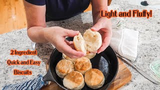 2 Ingredient Biscuits! Step By Step Instructions