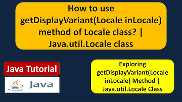 How to use getDisplayVariant(Locale inLocale) method of Locale class? | Java.util.Locale class