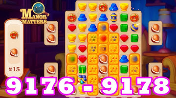 Manor Matters 9176 - 9178 HD Gameplay 3 match puzzle game Android | IOS | 9177 | GameGo Game