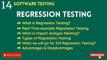 QA manual testing tutorial for beginners | What is Regression Testing and its Types