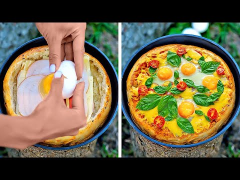 БЛЕСТЯЩИЕ ЛАЙФХАКИ ДЛЯ КЕМПИНГА || ПРОСТЫЕ ИДЕИ ДЛЯ ПРИГОТОВЛЕНИЯ ПИЩИ НА ОТКРЫТОМ ВОЗДУХЕ