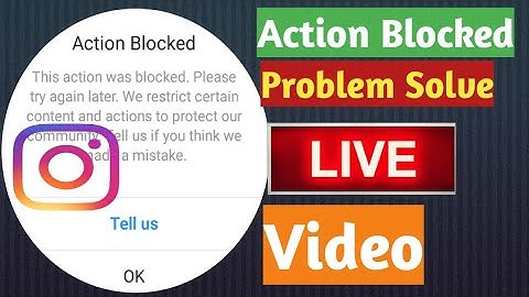 How to remove Instagram action blocked, live video without Editing  2020