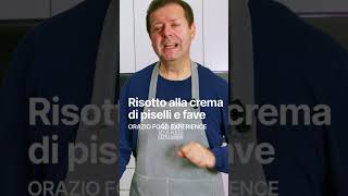 RISOTTO ALLA CREMA DI PISELLI E FAVE - Ricetta deliziosa da Chef! #risotto #piselli #fave