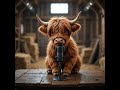 Highland Cow’s Cozy Barn Talk During a Storm ⛈️🐄
