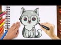 Easy To Draw Cute Dogs Digitally - Come Disegnare un Cane da Fumetto in Modo Semplice - To learn to draw cute dogs & puppies faster, it is better to draw on the details first.