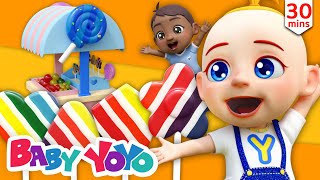 Baby Rainbow Candy Song | Color song | Learn Shape | more Nursery rhymes | Baby yoyo