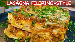 LASAGNA FILIPINO-STYLE | BEST RECIPE FOR HOMEMADE FILIPINO-STYLE LASAGNA |PINOY STYLE LASAGNA