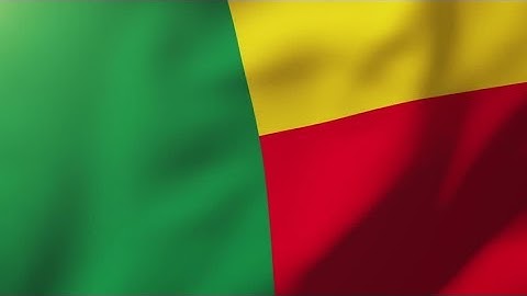 4K Benin flag waving in the wind. Looping sun rises style. Animation loop Stock video