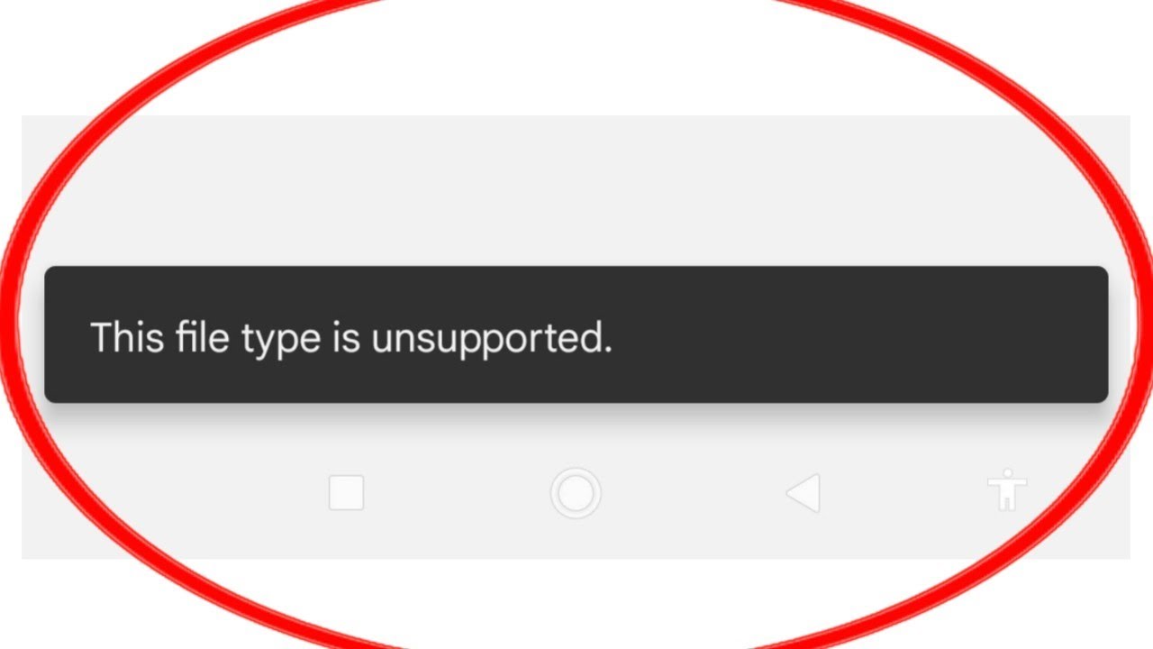 Unsupported File Type Google Drive  