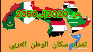 تعداد سكان الوطن العربي من 2020 إلى أفق 2050