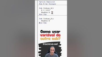 Como declarar VARIÁVEL para TODO módulo (Excel VBA - tipo explícita)