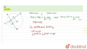 Given two equal chords AB and CD of a circle, with centre O, intersecting each other at pointp p...