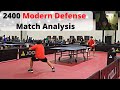 Table tennis match review  2400 modern defense long pips chopper