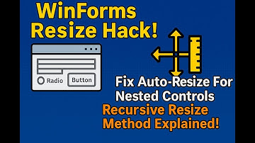 Fix Auto-Resize for Nested Controls in WinForms | Recursive Resize Method Explained!
