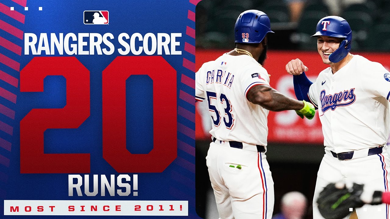 EVERY RUN SCORED! Rangers put up 20 RUNS! Most since 2011! 😱