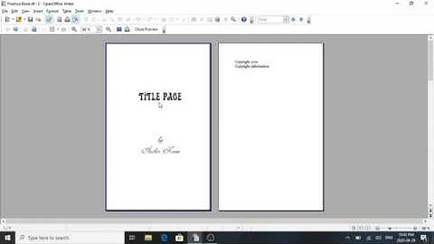 Right and Left Page Differentiation, Open Office  (Book Interior Formatting, Self-publishing)