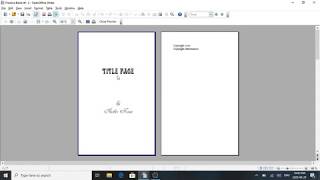 Right and Left Page Differentiation, Open Office  (Book Interior Formatting, Self-publishing)