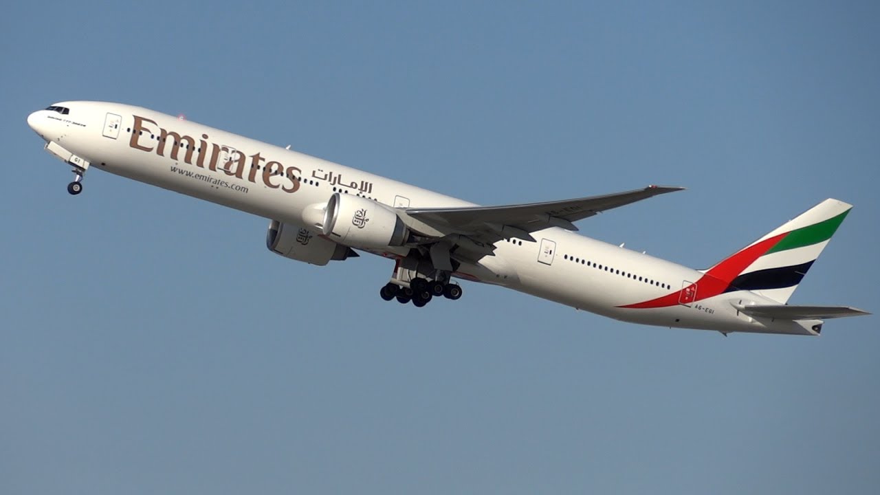 [ATC] Emirates Boeing 777-300ER Takeoff at San Francisco International Airport