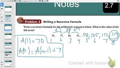 2.7 - Arithmetic Sequences