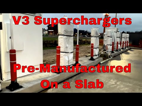 Tesla V3 Supercharger Built on Slab DRAG & DROP :-)