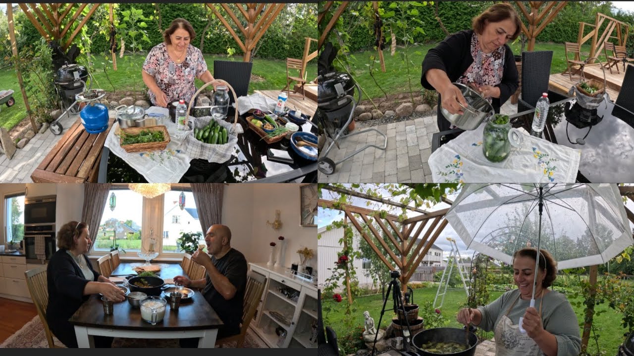 Xvardnsazkardni ba barhami khomali - cooking with vegetables from the garden