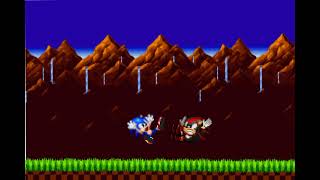 [classic sonic vs classic shadow] [sprite animation] (dc2)