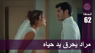 الحب لا يفهم الكلام – الحلقة 62 | مراد يحرق يد حياه